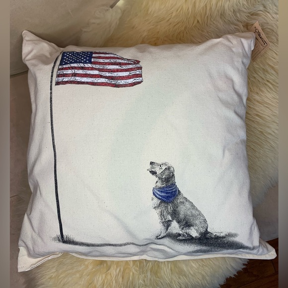 Accents Nwt Maya Pickles Pillow Original Rare Dog Looking Up At Usa